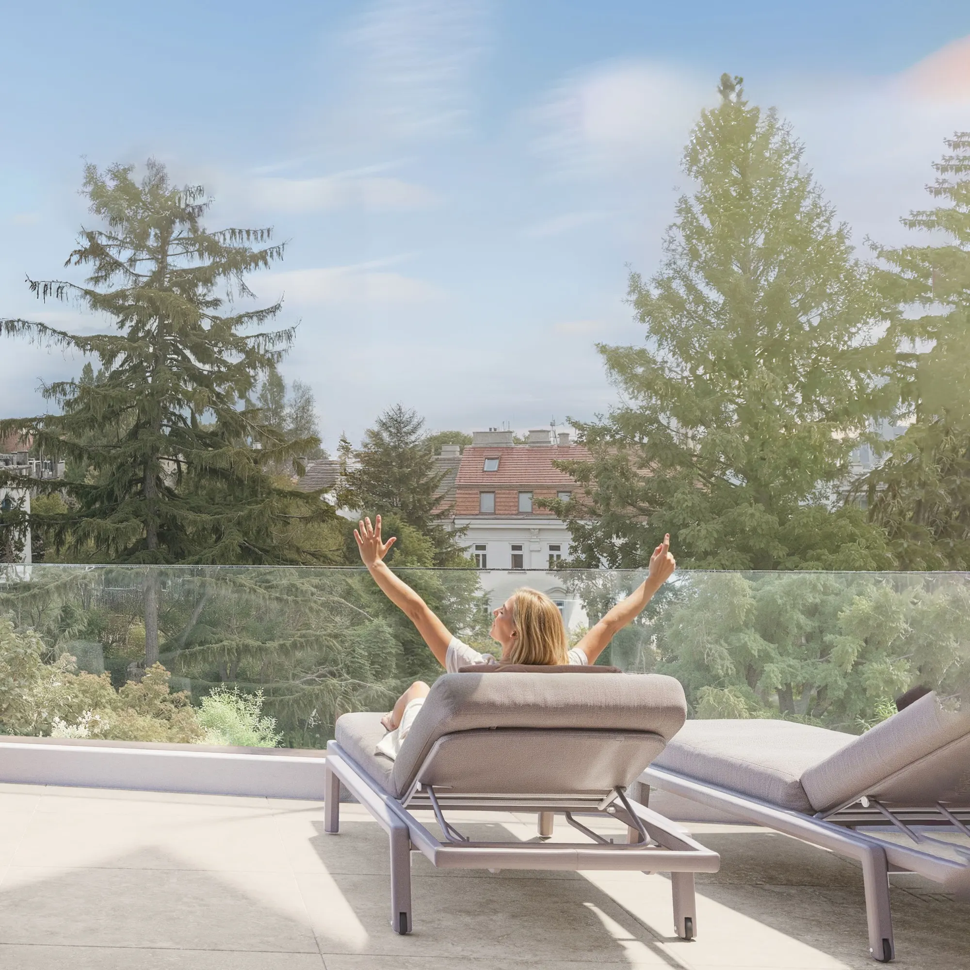 Terrasse mit Blick ins Grüne