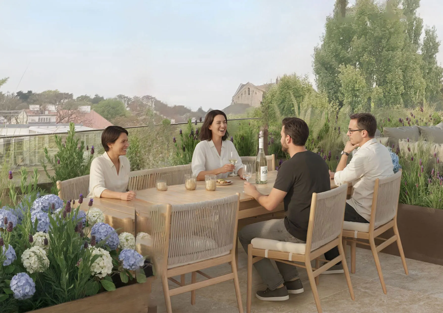 Terrasse der Maisonette Top 12