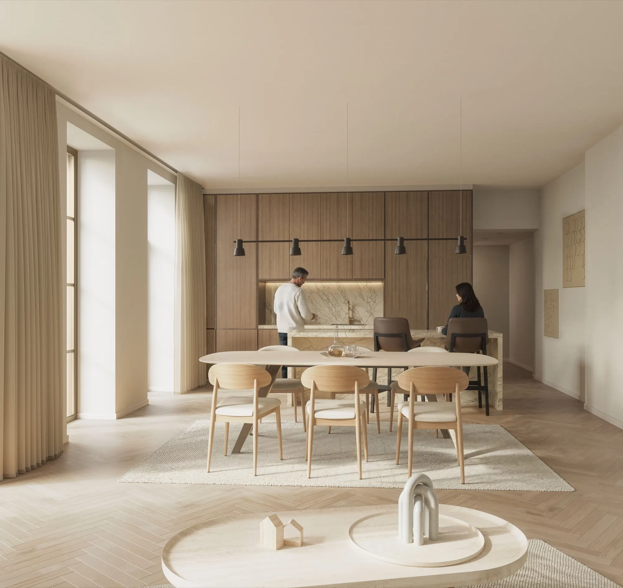 Wohnzimmer der Maisonette Top 14